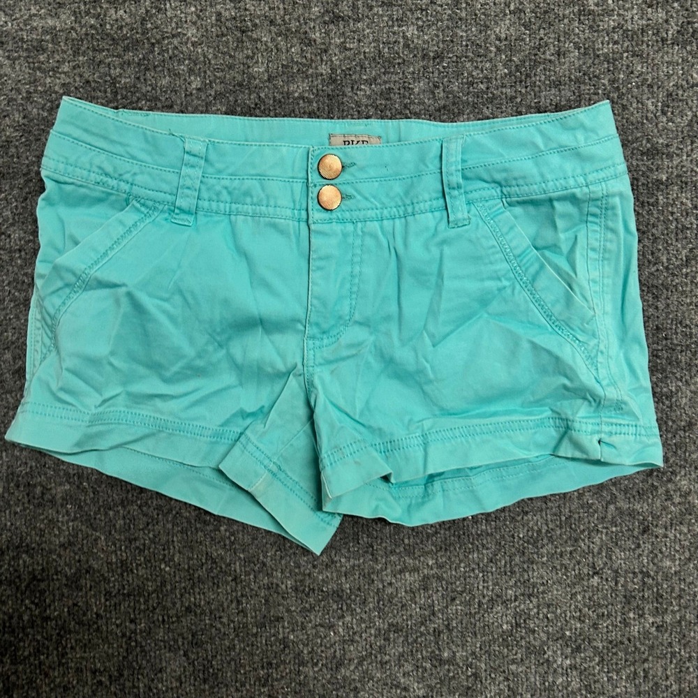 BKE Shorts Womens Size 27 Teal Blue Chino Stretch Low Rise Slim Fit Summer